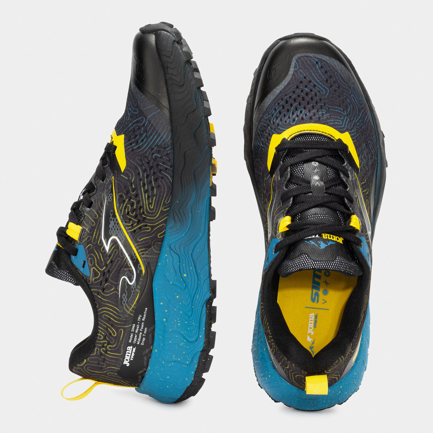 Zapatillas Trail Running Joma Sima Negro Azul - Imagen 4